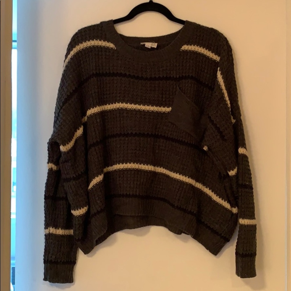 Grey striped sweater